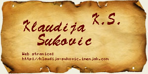 Klaudija Šuković vizit kartica